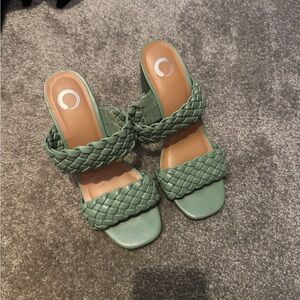 Mint Green Braided Women's Sandals